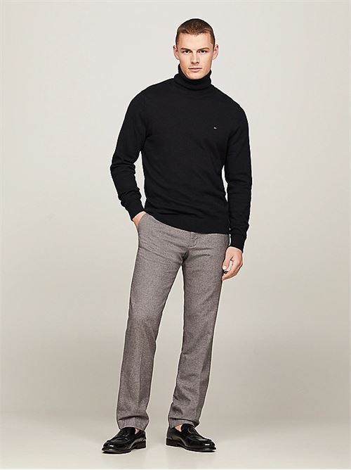 pima org ctn cashmere roll neck TOMMY HILFIGER | MW0MW28048BDS